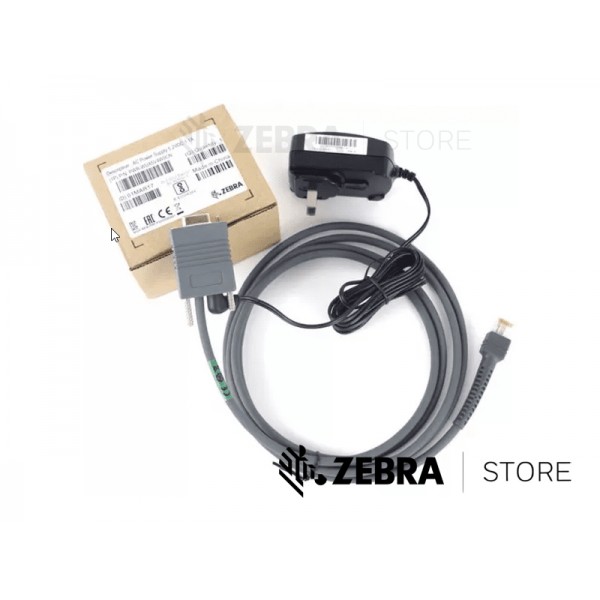 Cáp RS232 Kèm Nguồn (adapter) Cho máy quét mã vạch Zebra CBA-R01-S07PAR 